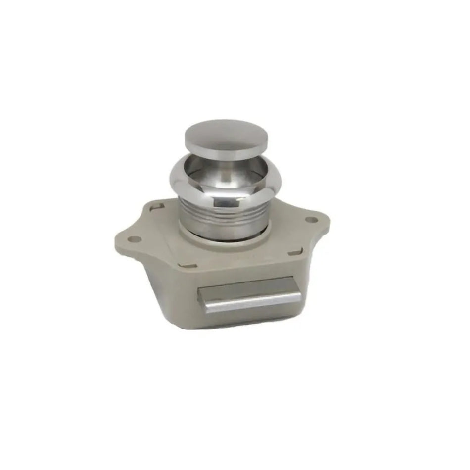 Satin Push Lock - Rosette & Knob 16mm to 22mm