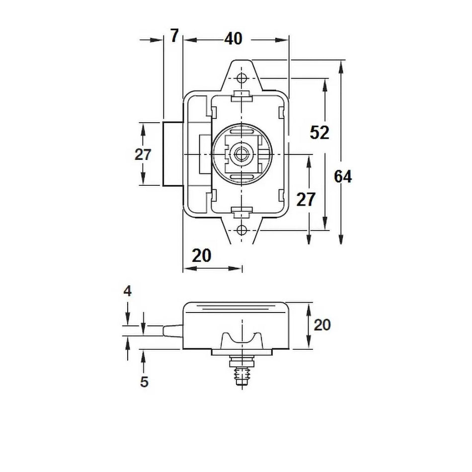 Satin Push Lock - Rosette & Knob 16mm to 22mm
