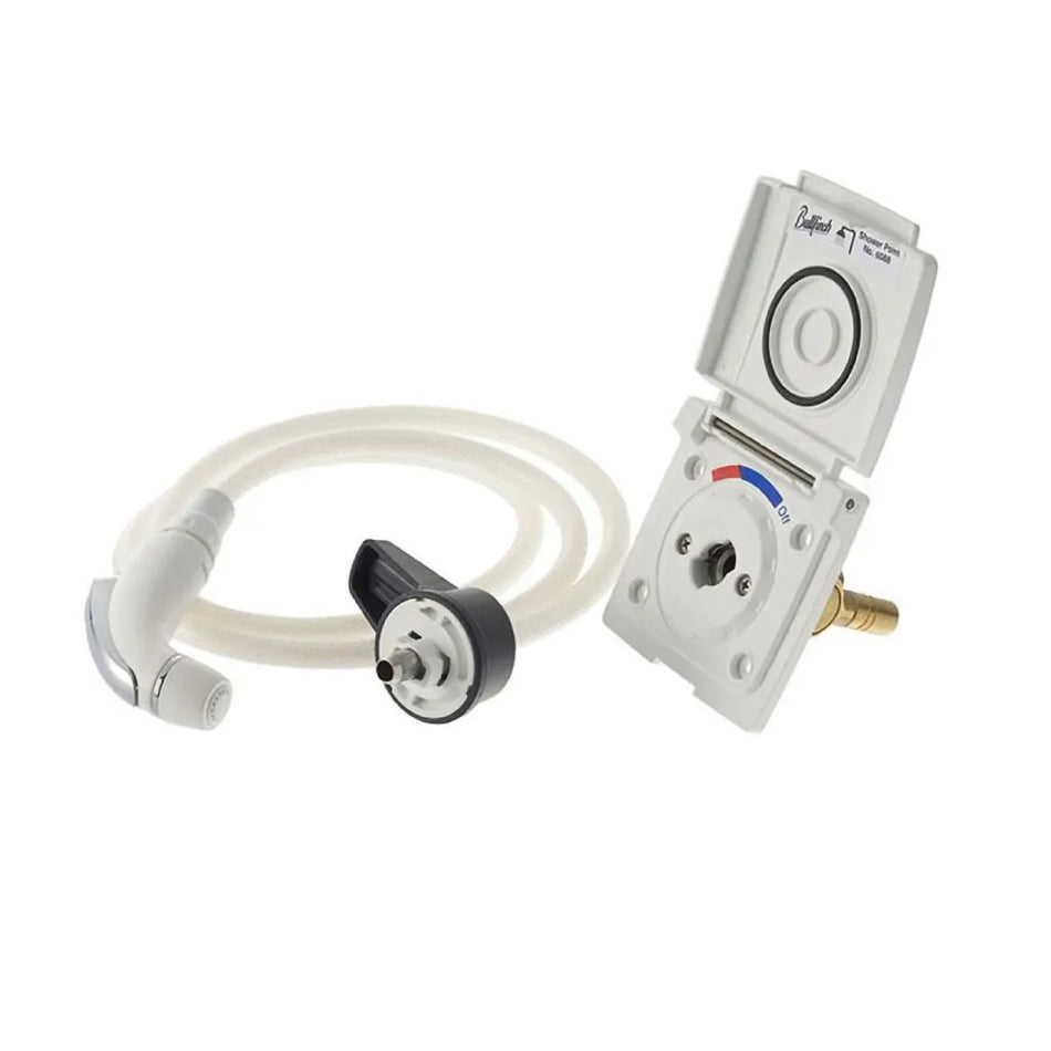 External Shower Port Hose & Nozzle 15mm White