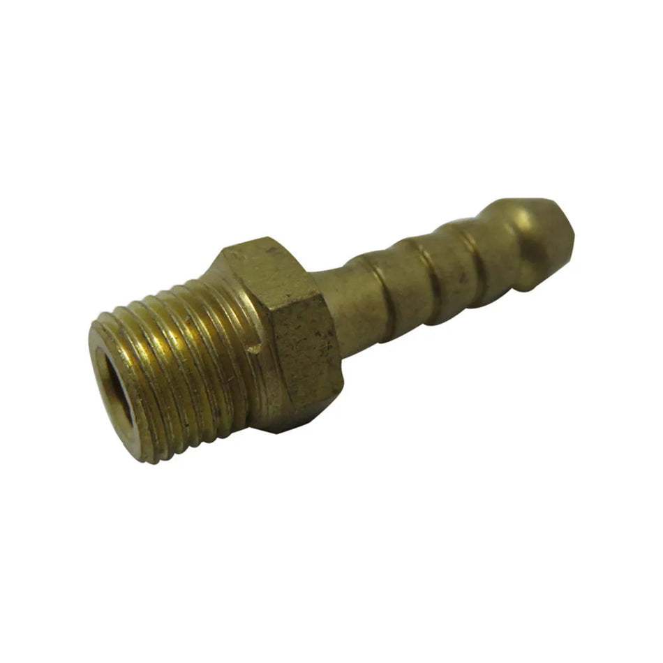 Brass Male Hosetail 8mm Hose to 1/4" BSP