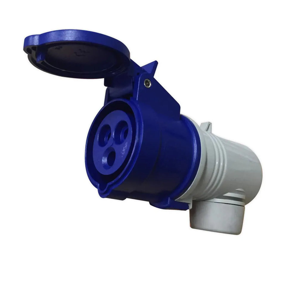 Exterior Angled Female 240 Volt Mains 16 Amp Socket
