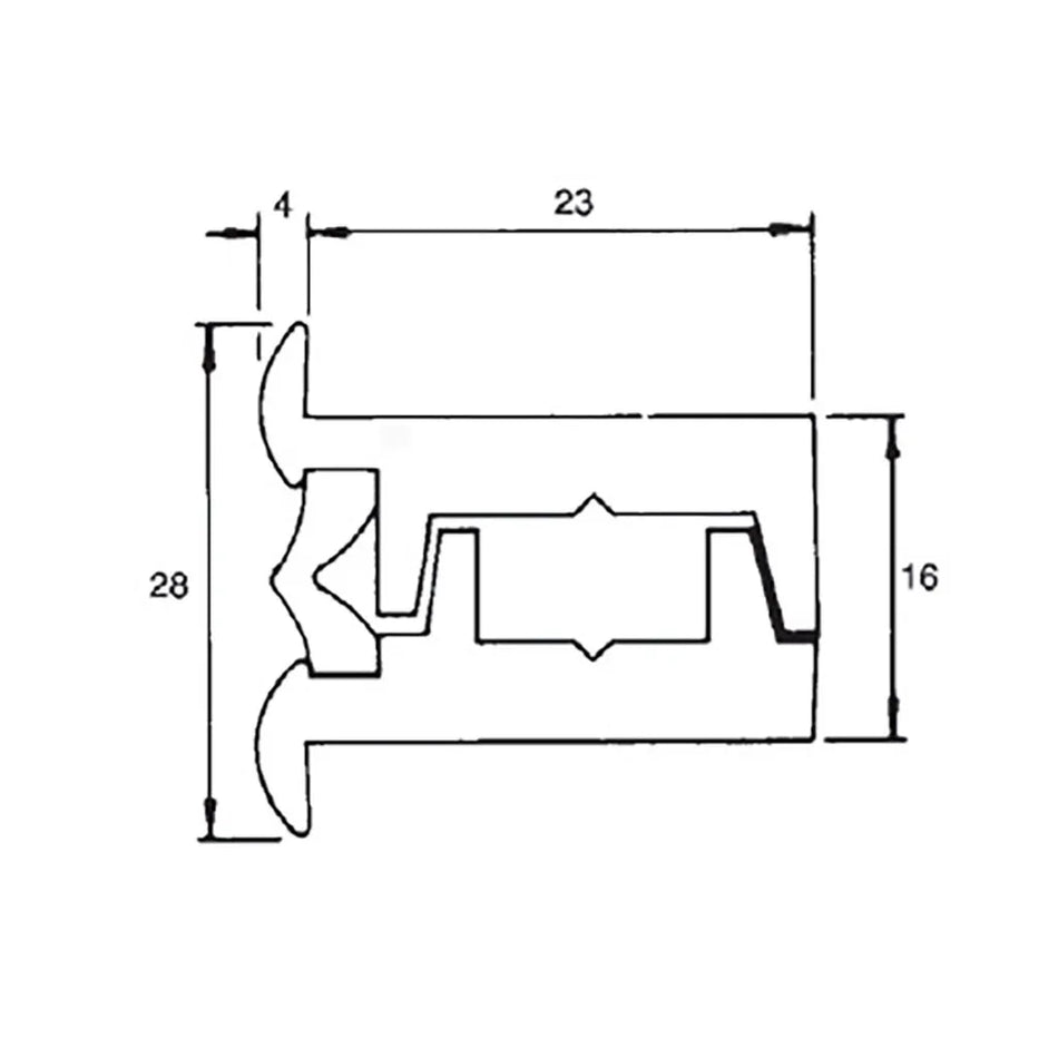 Continuous Nylon Hinge 3 Metre length