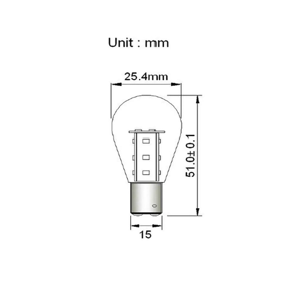 Bayonet 15 LEDfts Single Terminal Warm White