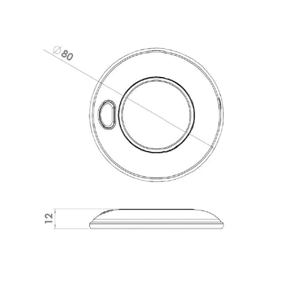 Silver Interior Light 12 LED Cool White with Switch