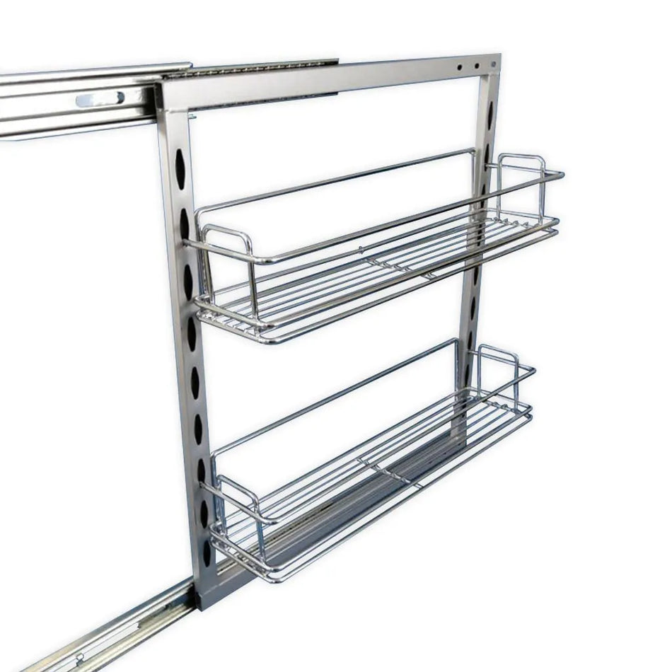 Rollout Pantry Kit with 2 x 110mm wide Baskets (570 high)
