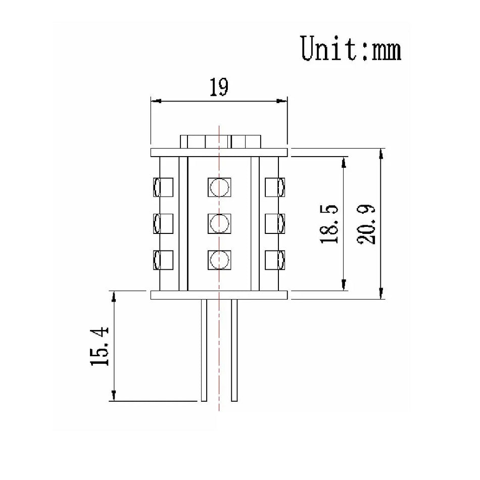 G4 Replacement 18 LED Tower Warm White 215 Lumens