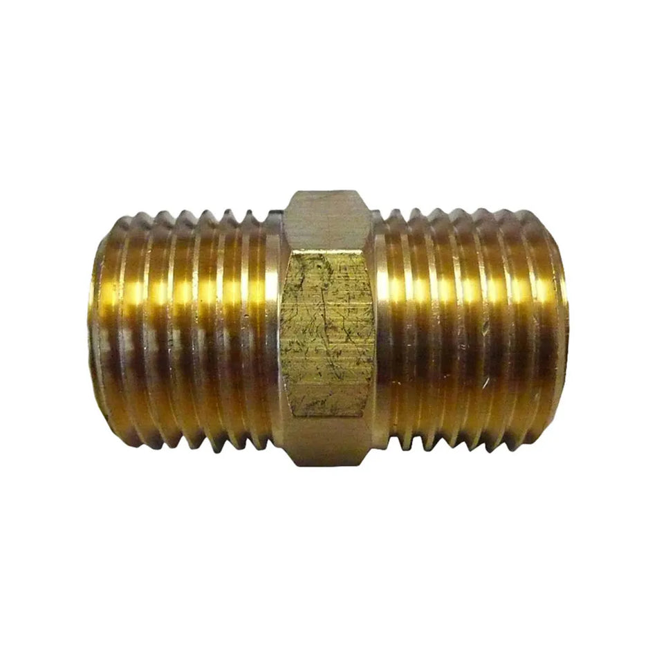 Brass 1/4" Hex Nipple