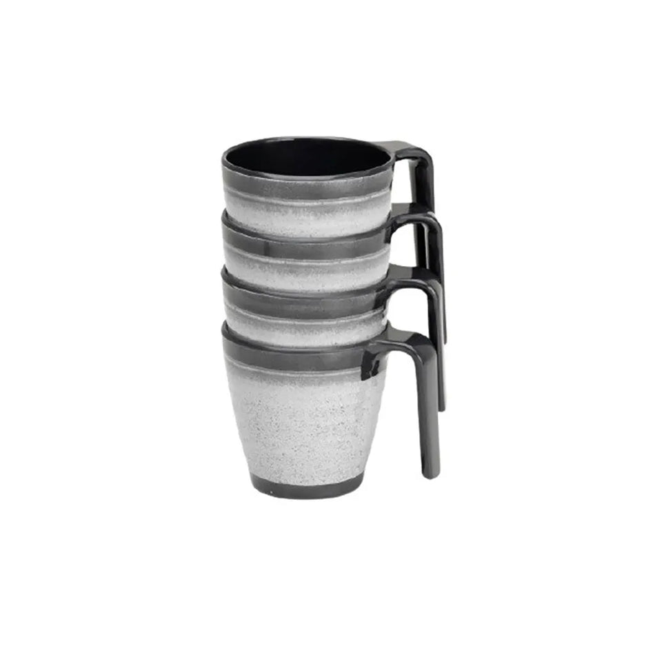 Flamefield Granite Grey 4 Piece Mug Set