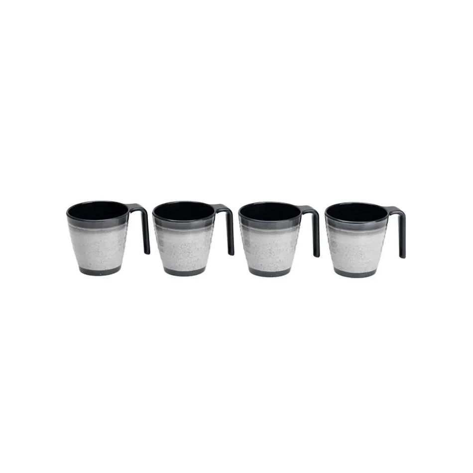Flamefield Granite Grey 4 Piece Mug Set