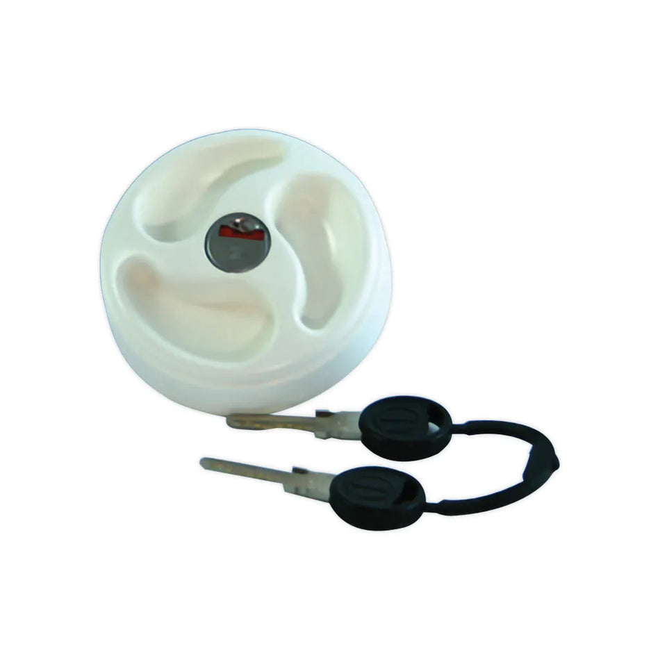 UK Water Filler Cap & Key - White