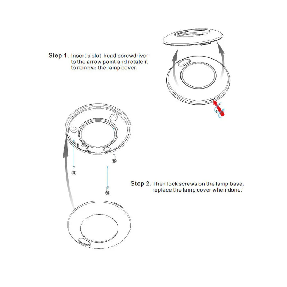 Round Interior Matte Black w/switch CW