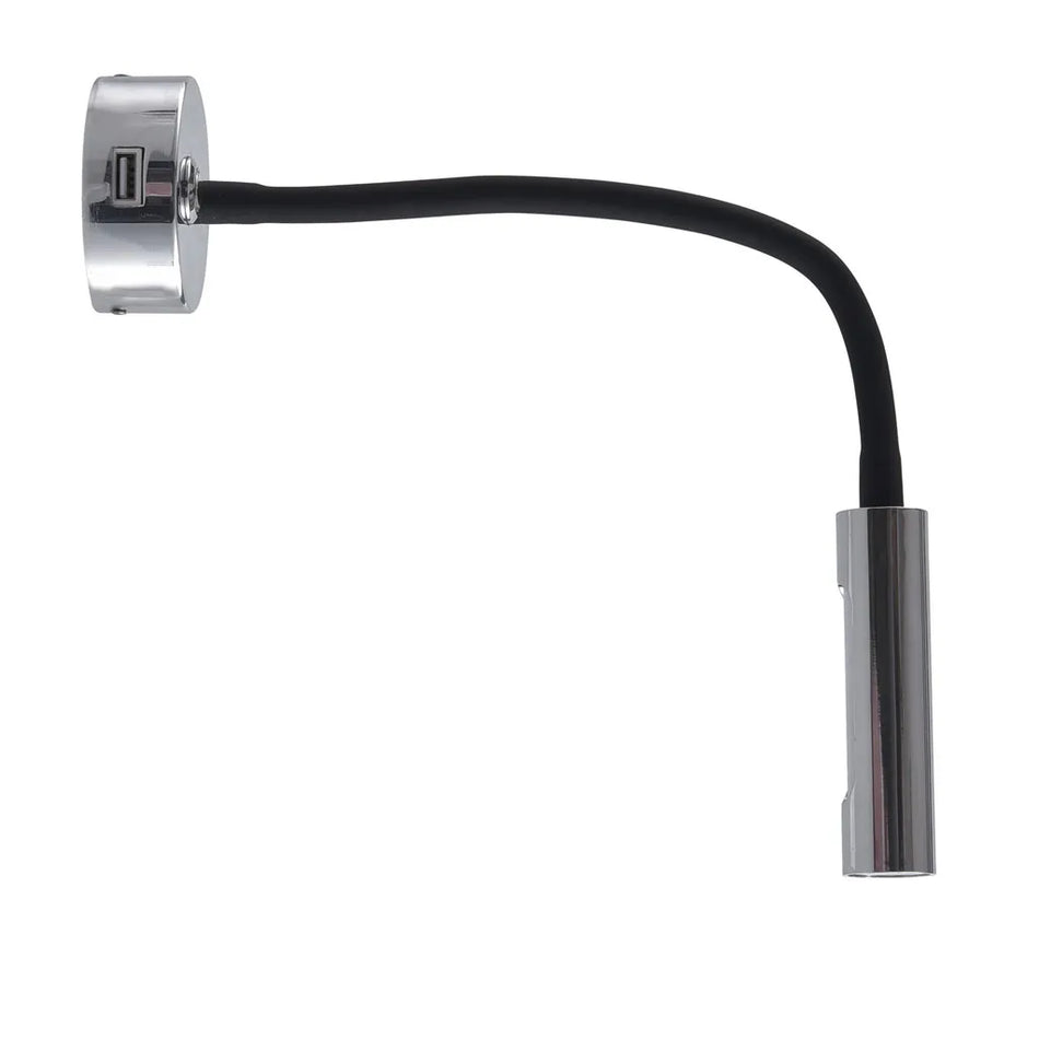 Nouva LED S5 - Longitude - Goose-Neck Reading Light w/ USB Charger