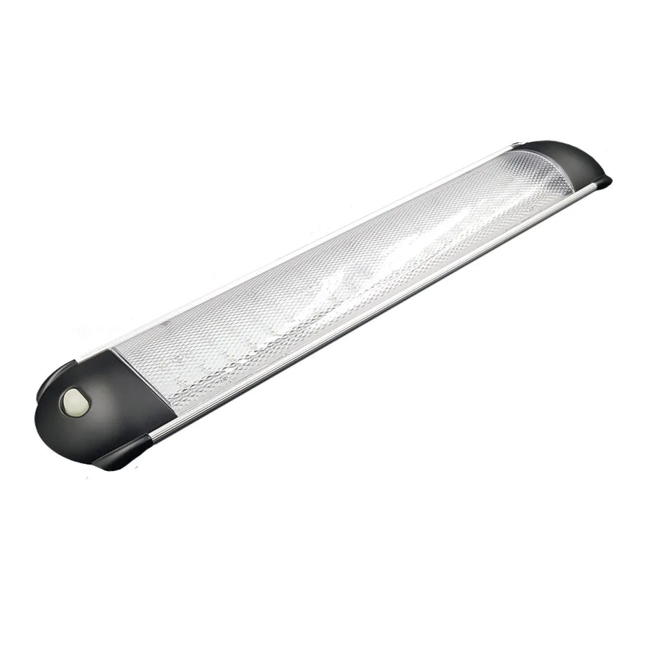 LED 380mm Black Interior Light - Cool White - Switched