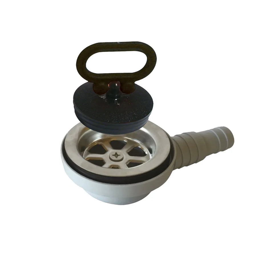 CAN 90 Degree Waste With 1-1/2" Plug & 25mm Hose Tail