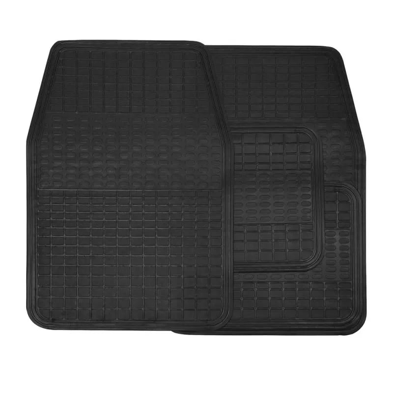 2 Piece Rubber Mat Set - Black