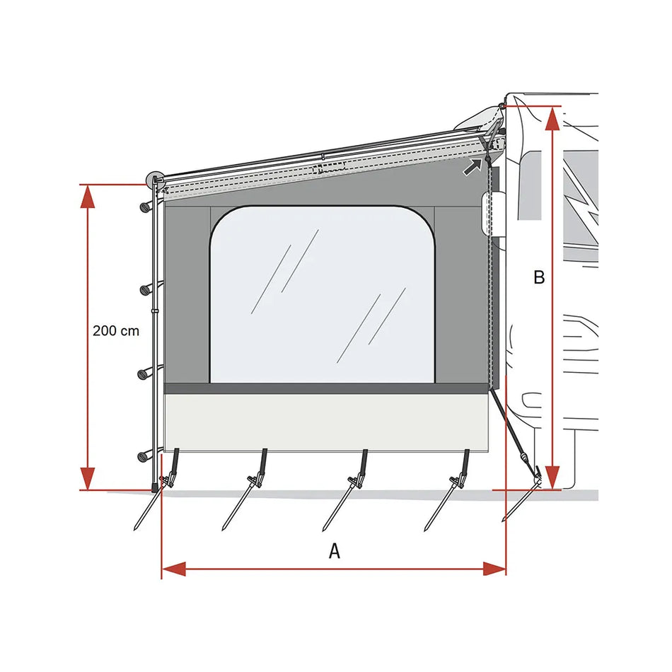 Fiamma Caravanstore End / Side Wall XL Version