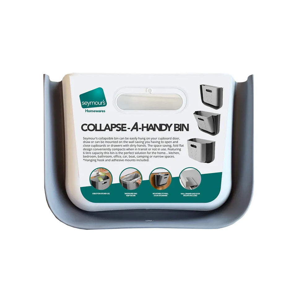 Collapse-A-Rubbish Bin Wall Mount 6 Litre