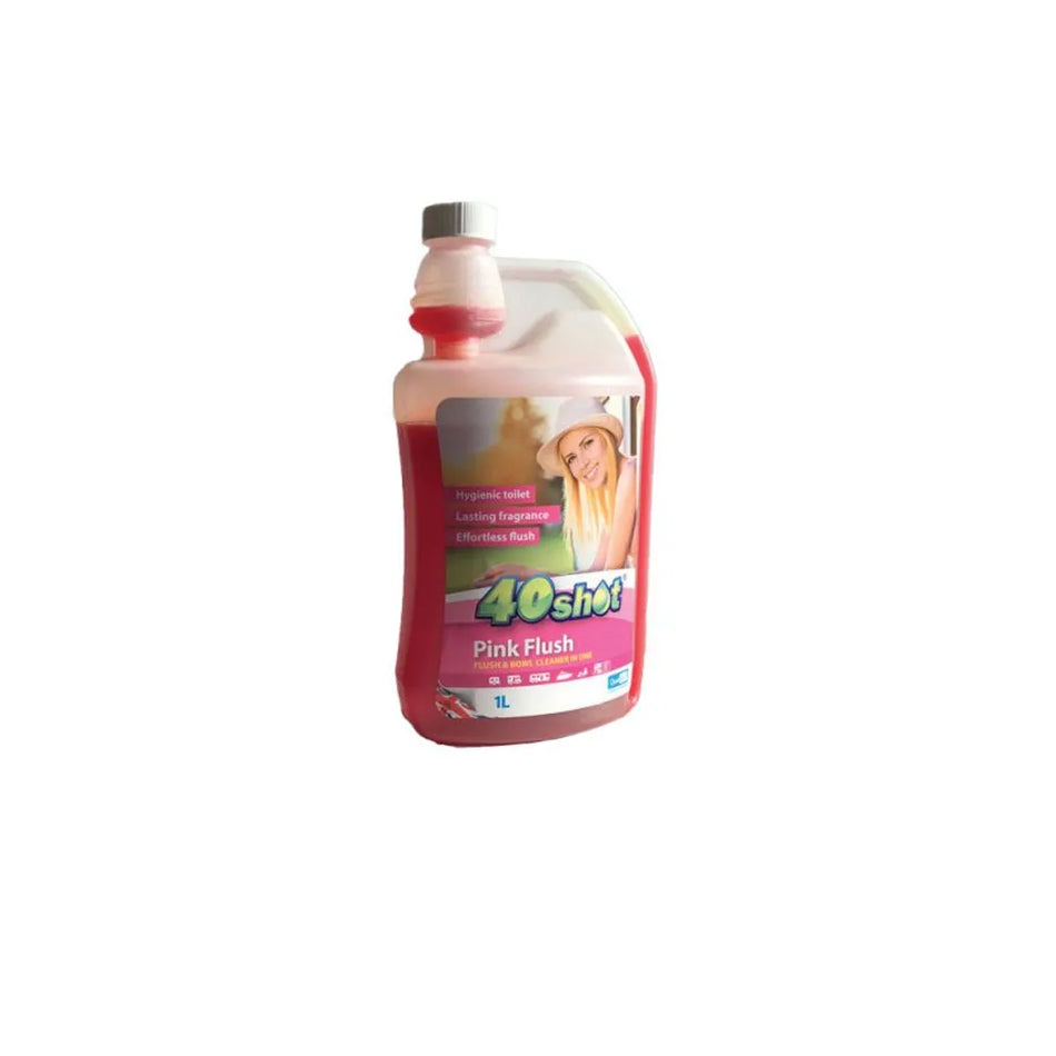 40 Shot PINK Toilet Flush Water Rinse