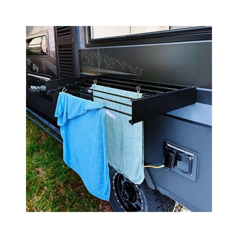 Wall Mounted Clothes Airer Black