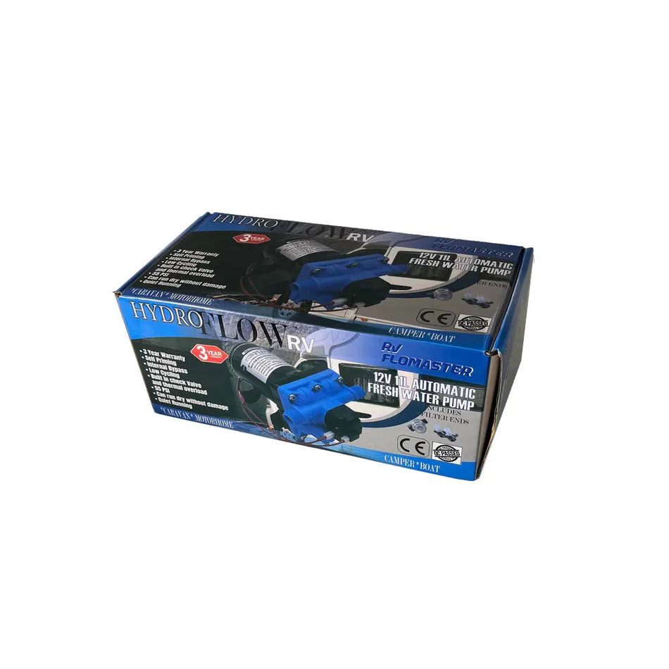Hydroflow 11.3 LPM 55 PSI 12V Water Pressure Pump