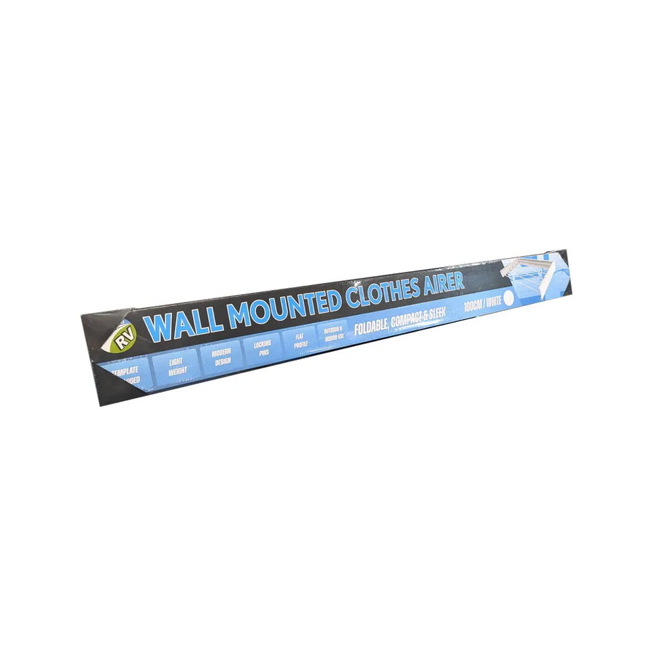 Wall Mounted Clothes Airer White 100cm